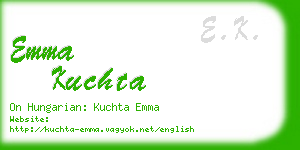 emma kuchta business card